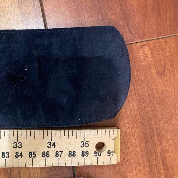 AnnTaylor Blue VTG Suede Leather Buckled Belt